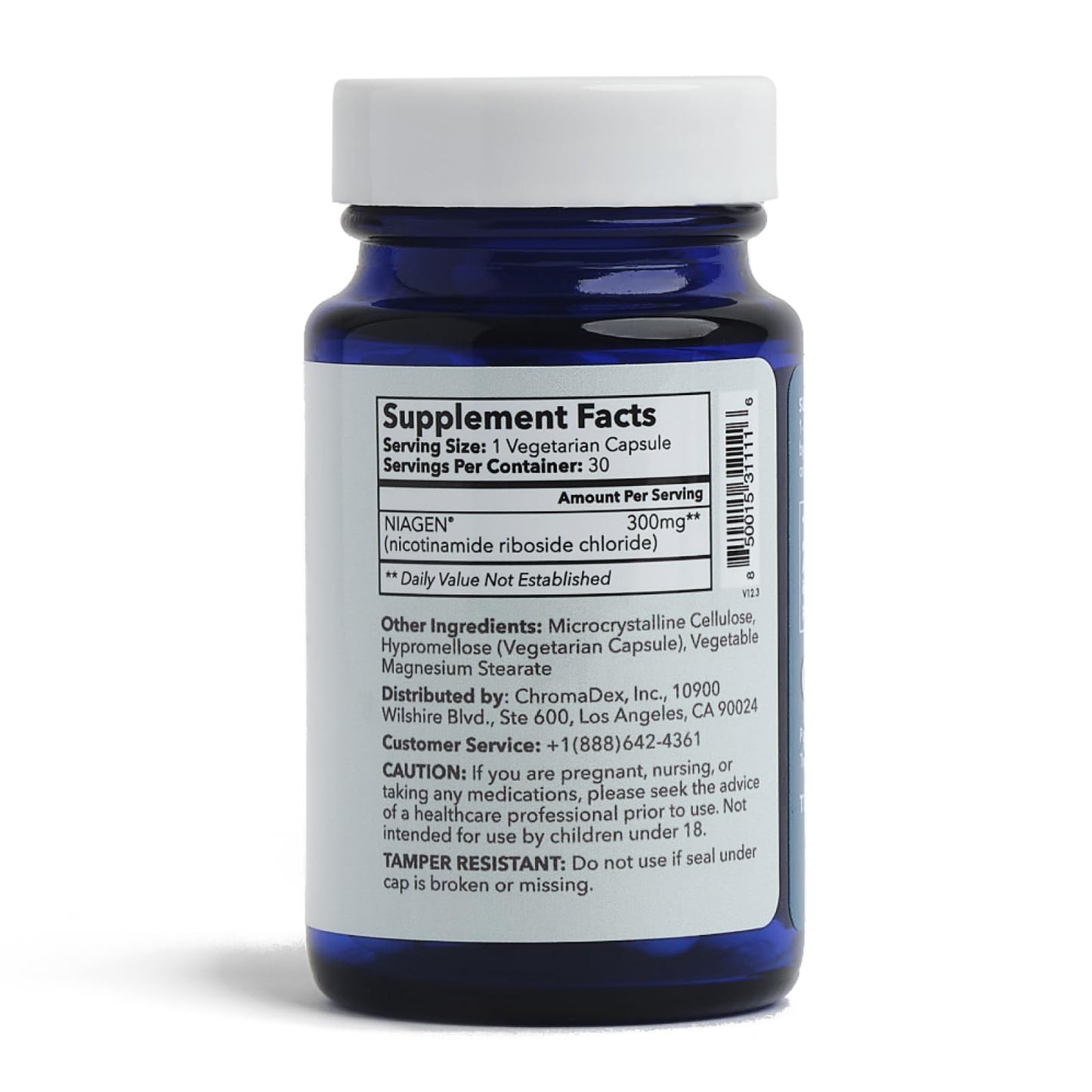 TRU NIAGEN Patented NAD+ Supplement, 300mg Niagen