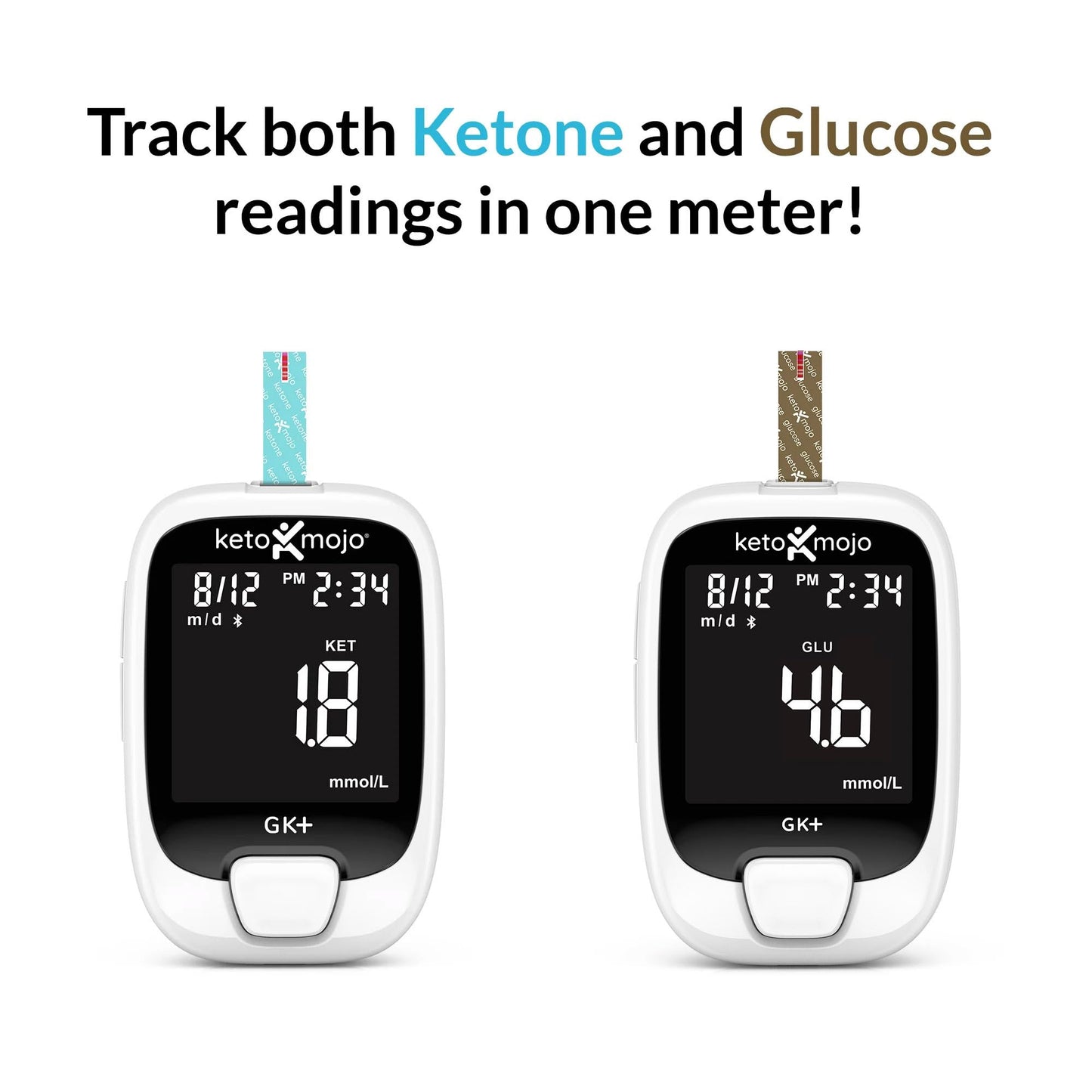 Keto-Mojo GK+ Glucose & Ketone Testing Kit with 140 Test Strips
