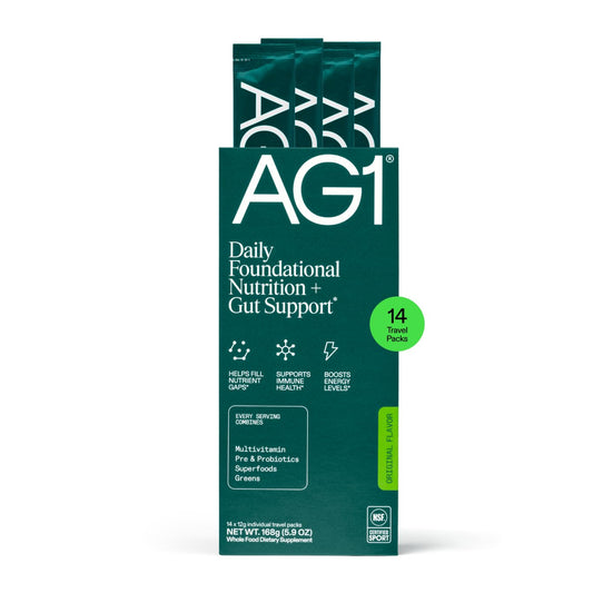 AG1 Athletic Greens Powder Supplement, Improve Gut Health, Multivitamin, Probiotic, Gluten Free, Vegan and Keto Friendly