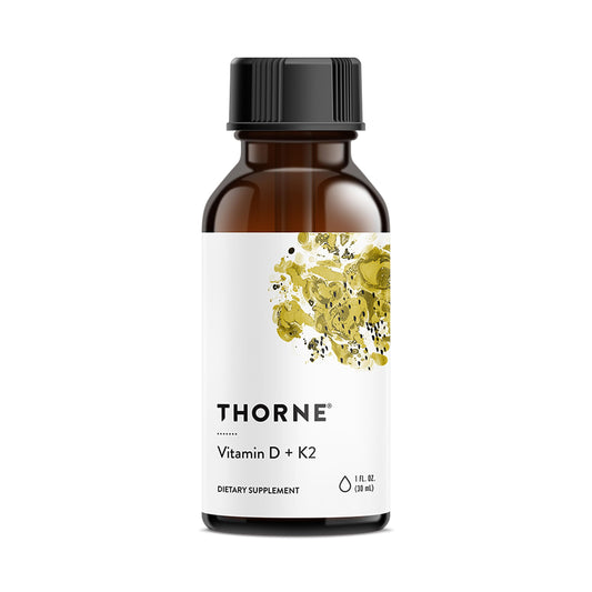THORNE - Vitamin D + K2 Liquid with a Metered Dispenser - Vitamins D3 & K2 to Support Healthy Bones & Muscles*