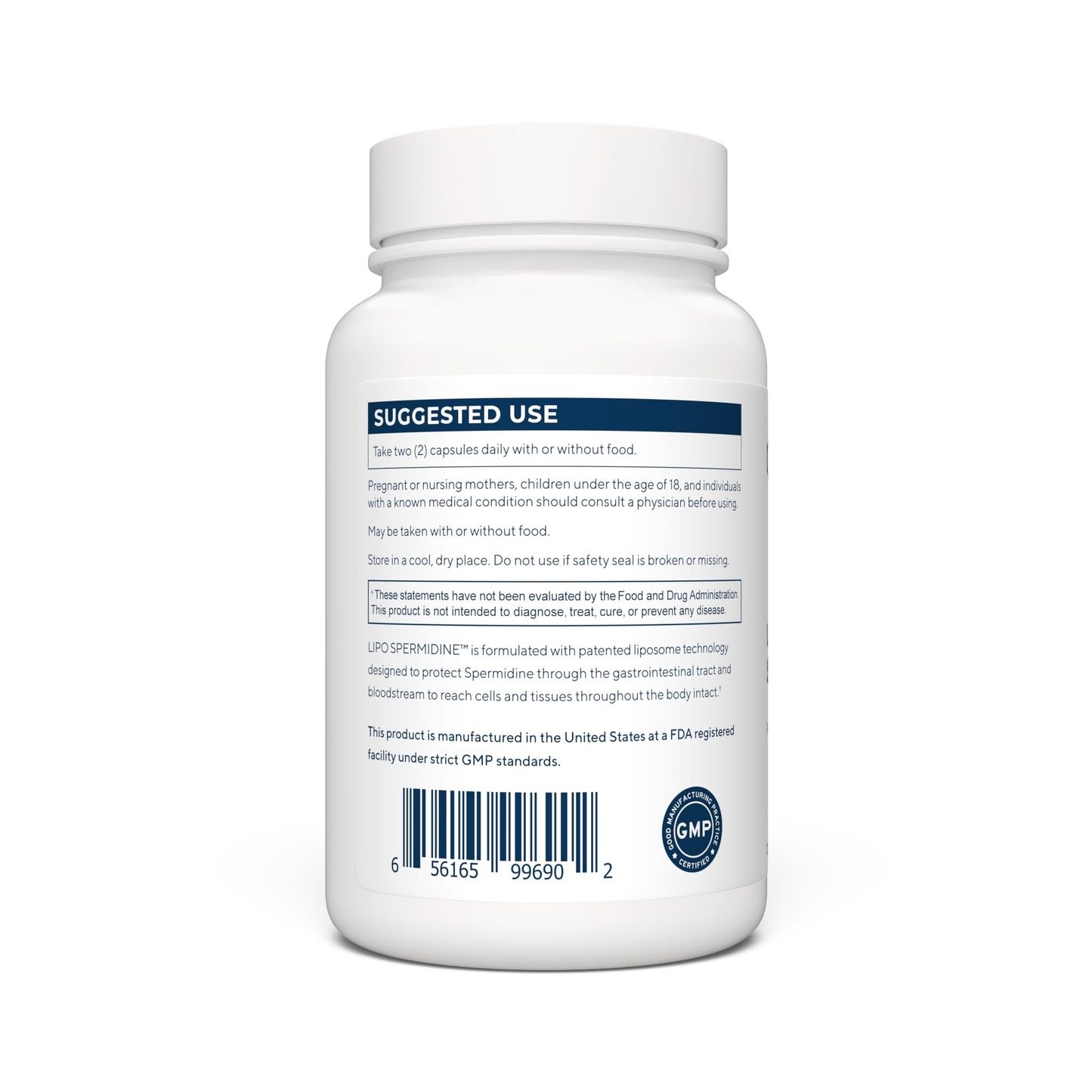 Renue By Science Spermidine Supplements | Liposomal Spermidine Supplements for Women and Men | 90 Capsules - 8mg Spermidine per Serving | Non-GMO & Allergen Free