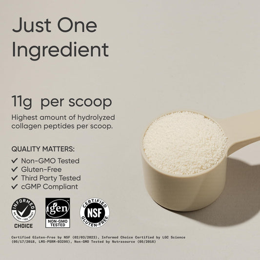 Sports Research Collagen Peptides - Hydrolyzed Type 1 & 3 Collagen Powder Protein Supplement for Healthy Skin, Nails, & Joints