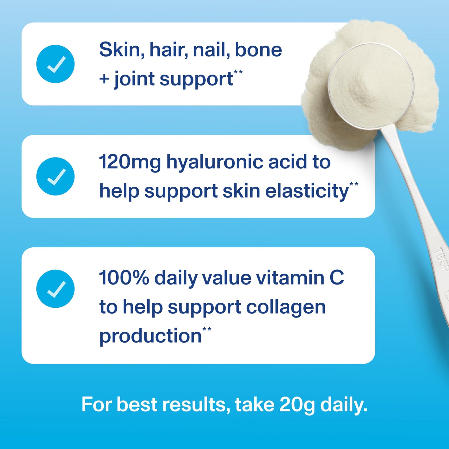 Vital Proteins Collagen Peptides Powder Advanced with Hyaluronic Acid & Vitamin C, Collagen Supplements