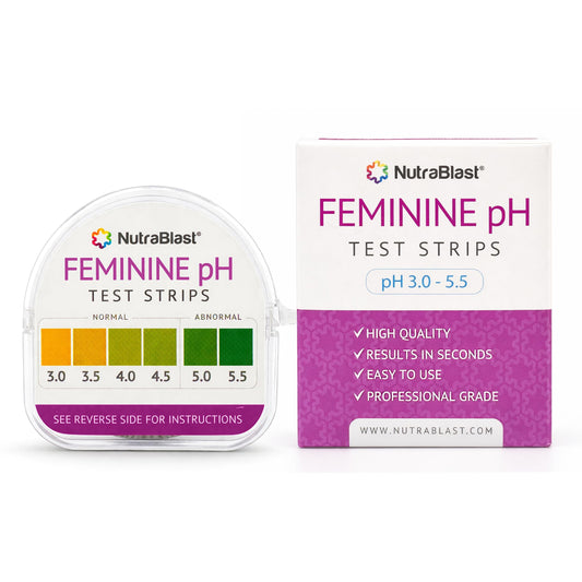 NutraBlast Feminine pH Test Strips 3.0-5.5 | Monitor Intimate Health |