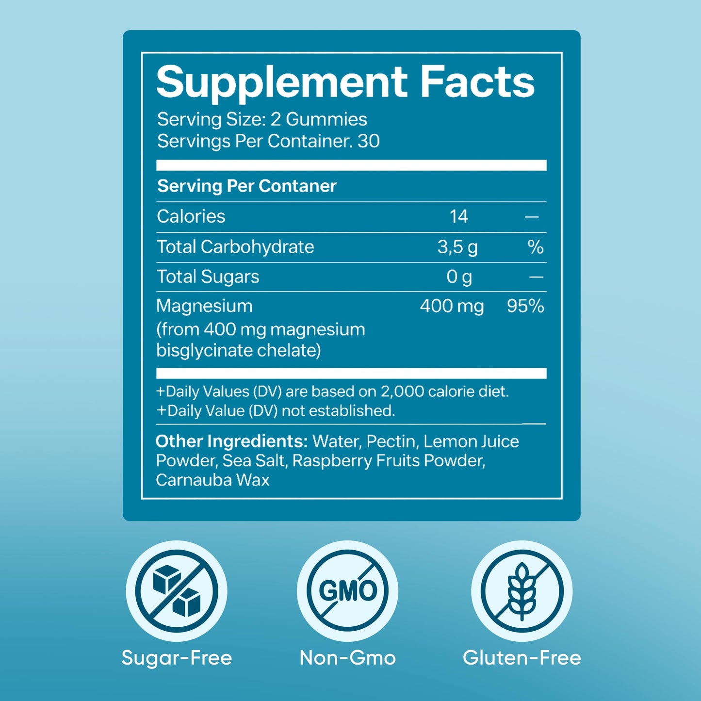 Spnutrition Magnesium Bisglycinate Gummies, with 400mg Magnesium Bisglycinate Chelate, Sea Salt, Raspberry Fruit Powder, Improve Sleep & nervous, Relax Muscles, Strengthen Bones, Vegan.
