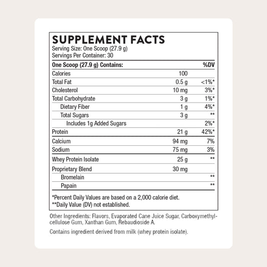 THORNE - Whey Protein Isolate - Balanced Amino Acids Profile with BCAAs - 21 Grams of Easy to Digest Whey Protein Powder -  Gluten & Soy-Free
