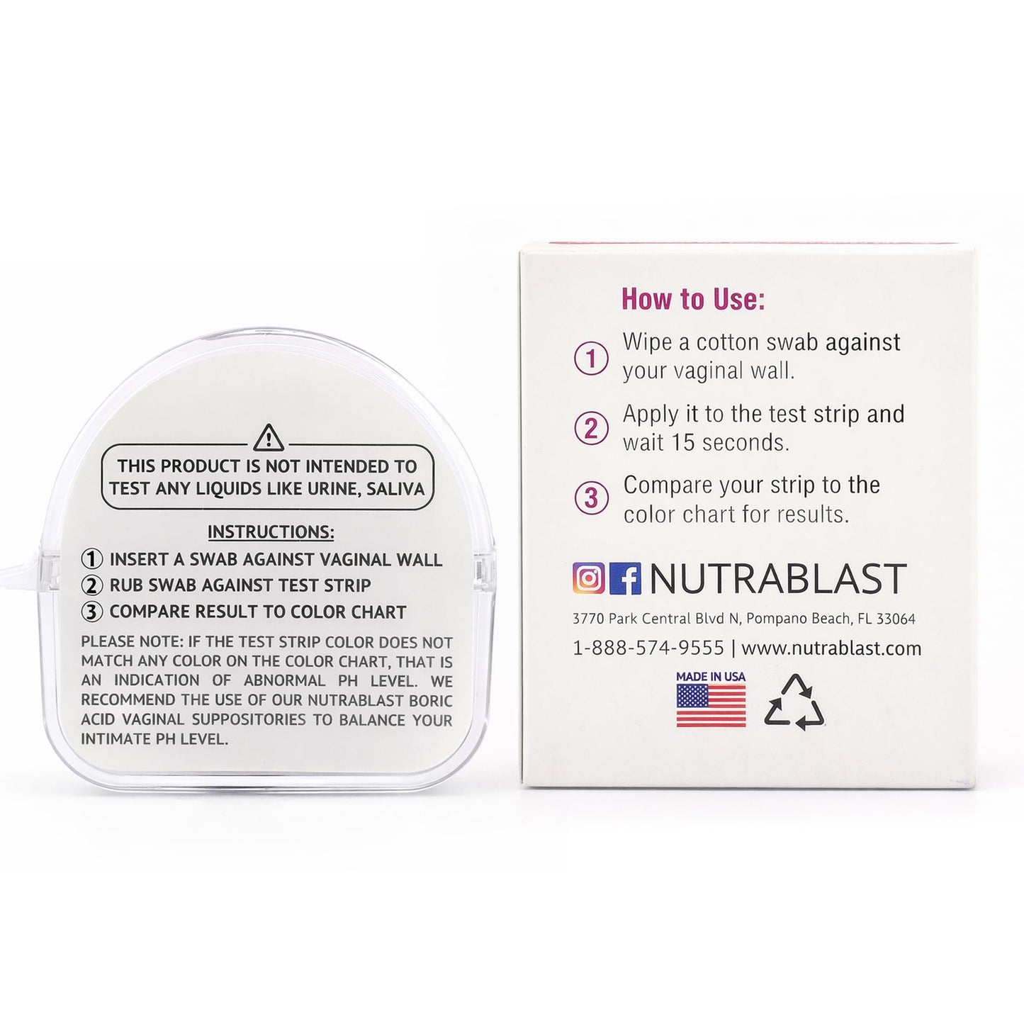 NutraBlast Feminine pH Test Strips 3.0-5.5 | Monitor Intimate Health |