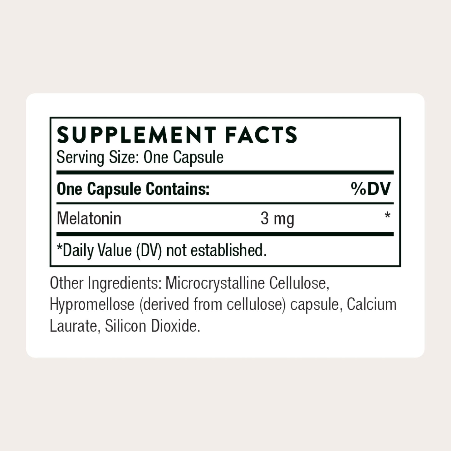 THORNE - Melaton-3-3 mg Melatonin Supplement