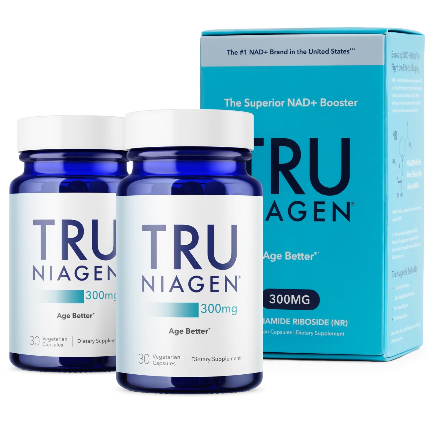 TRU NIAGEN Patented NAD+ Supplement, 300mg Niagen