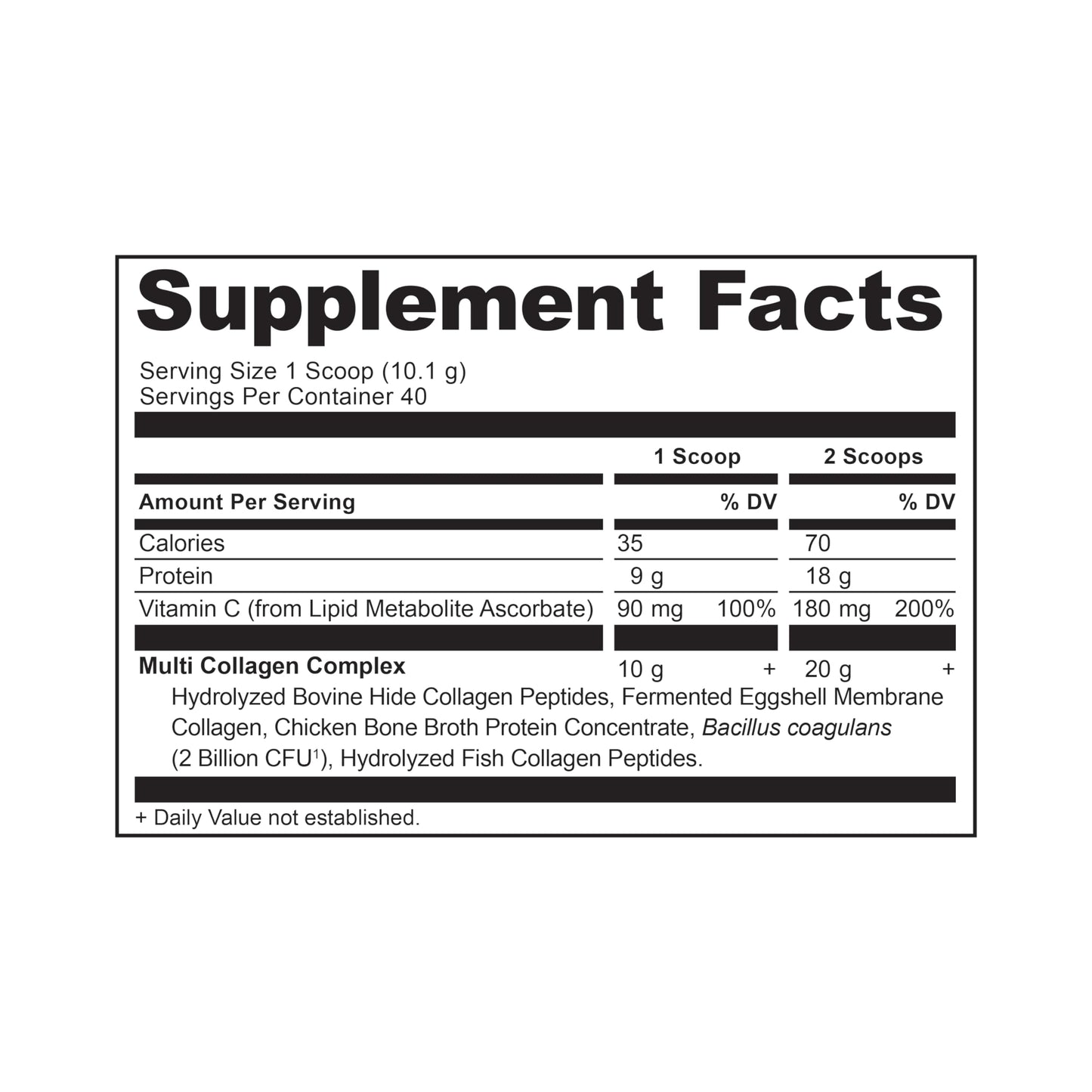 Collagen Peptides Powder, Multi Collagen Protein, Women & Men, Vitamin C, Probiotics.