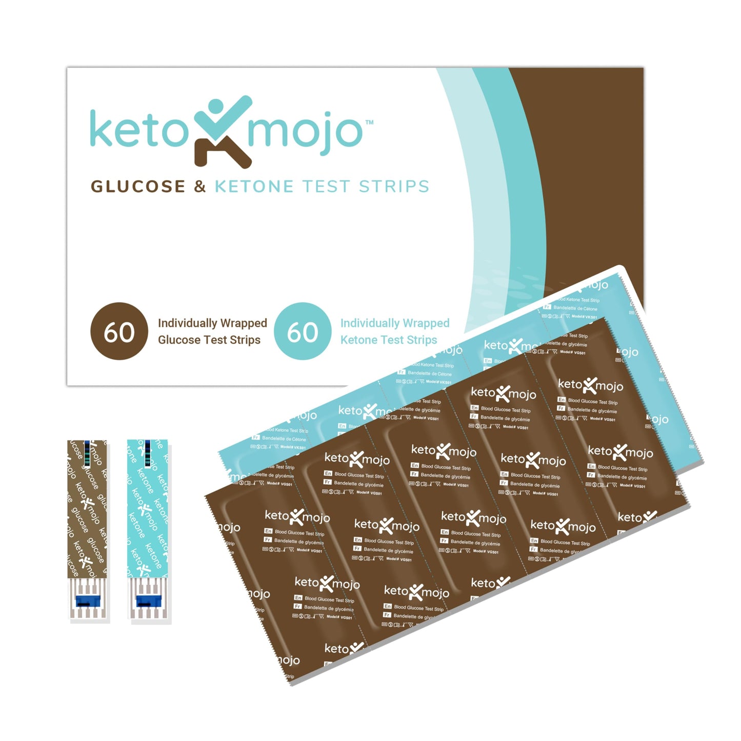 Keto-Mojo GK+ Glucose & Ketone Testing Kit with 140 Test Strips
