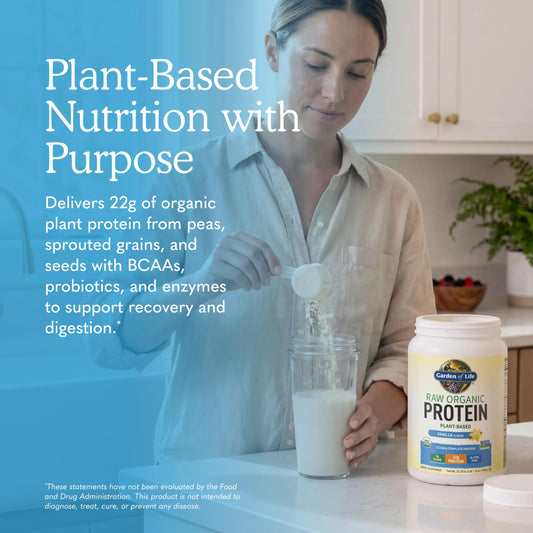 Garden of Life, Protein Powder, Vegan Protein Powder, Bcaa, Probiotics and Digestive Enzymes, Gluten and Lactose Free